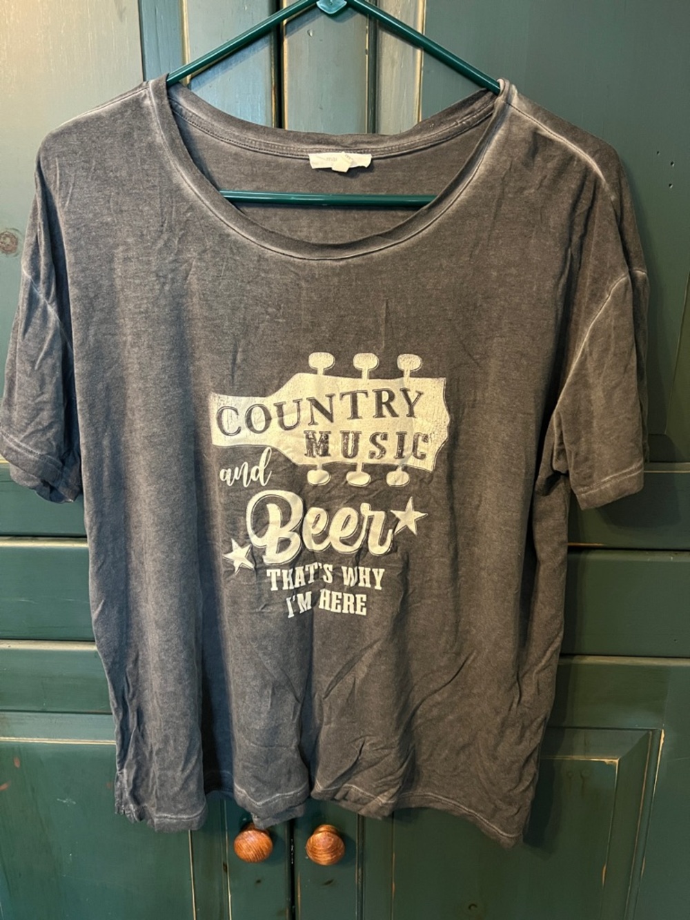 Maurices Gray Graphic Tee - "Country Music and Beer"